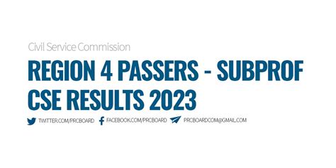 region 4 passers civil service 2023